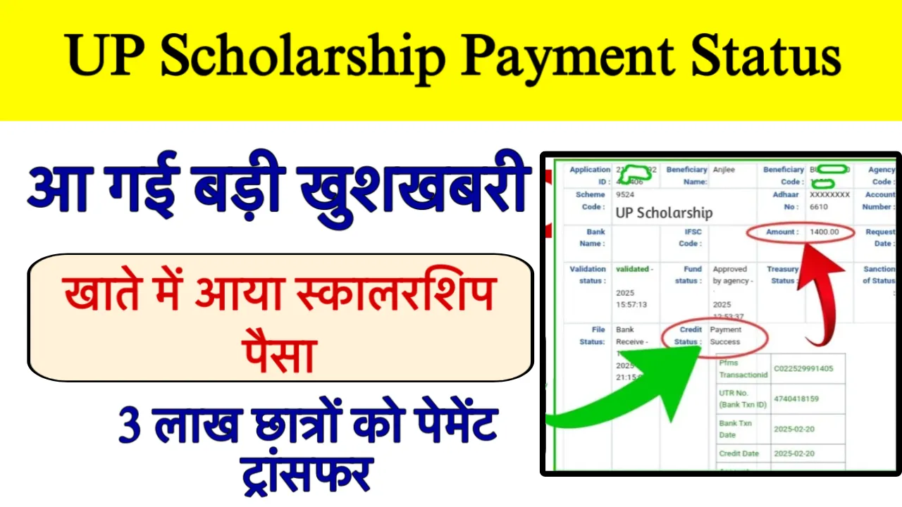 UP Scholarship Payment Status
